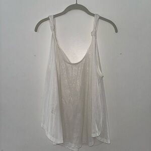Anthropologie shimmery white tank
